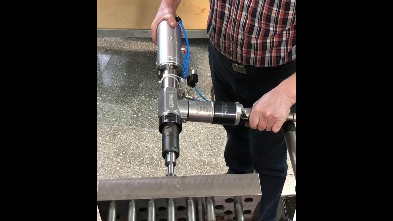 Tube cutting with MiniCut 101 AF. Refinery heat exchanger tube  3/4