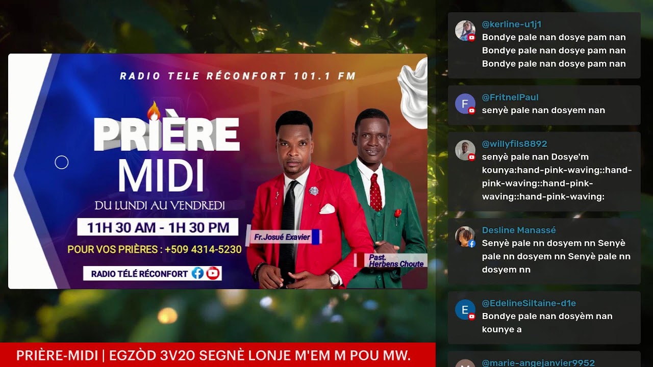 PRIÈRE-MIDI | EGZÒD 3V20 SEGNÈ LONJE M'EM M POU MW.