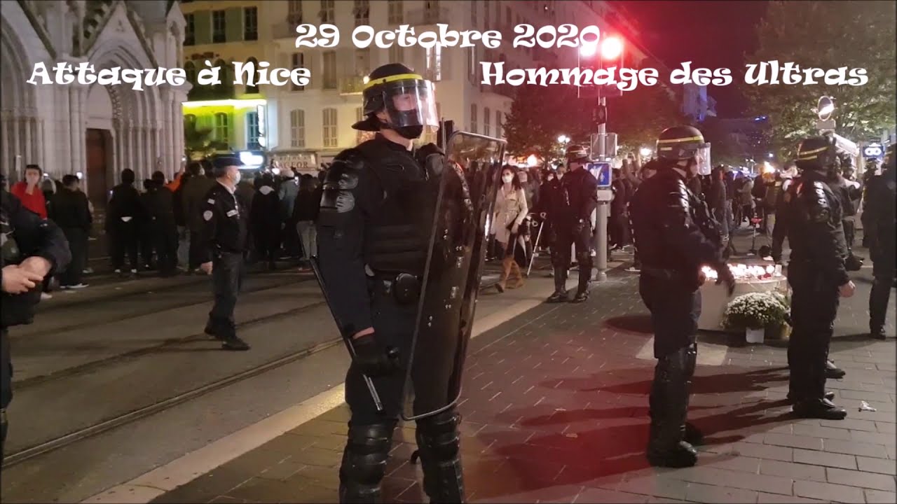 2020 10 29 ATTENTAT DE NICE HOMMAGE DES ULTRAS.