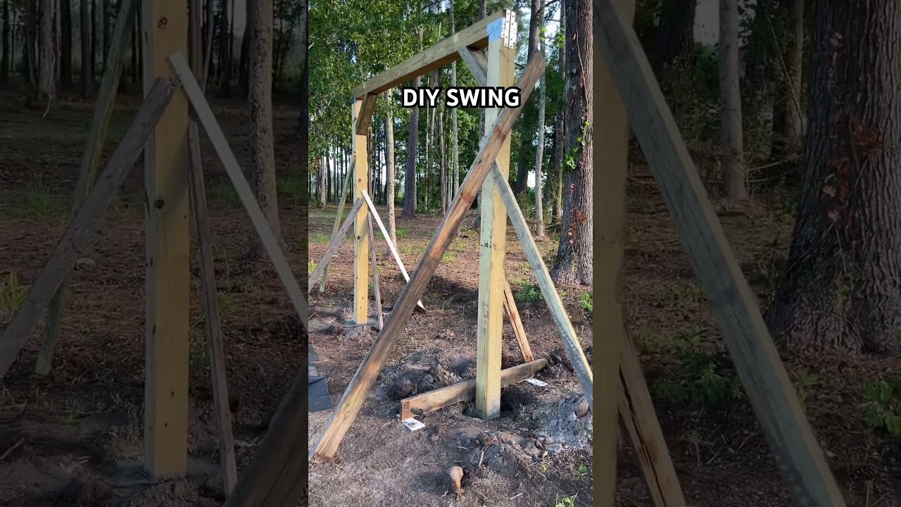 DIY Swing #diy #diyprojects #swingset #gardening #backyardgardening #farm