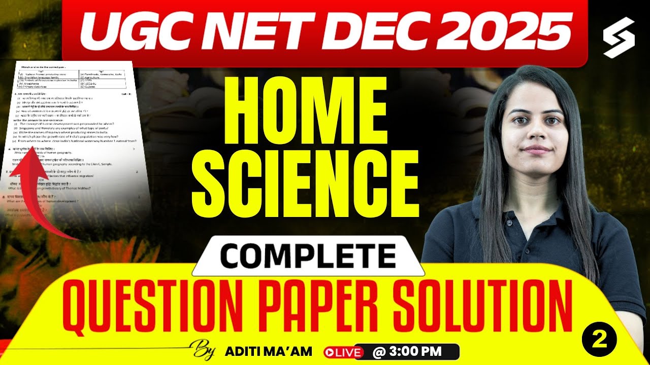 UGC NET Home Science Question Paper 2025 | UGC NET Home Science Previous Year Paper(Dec 2025)| Aditi