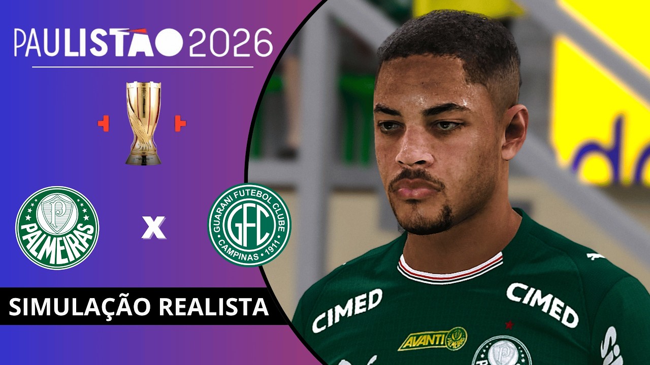 Palmeiras vs Guarani | PAULISTÃO 2026 | SIMULAÇÃO PES 2026 GOGOZPATCH.