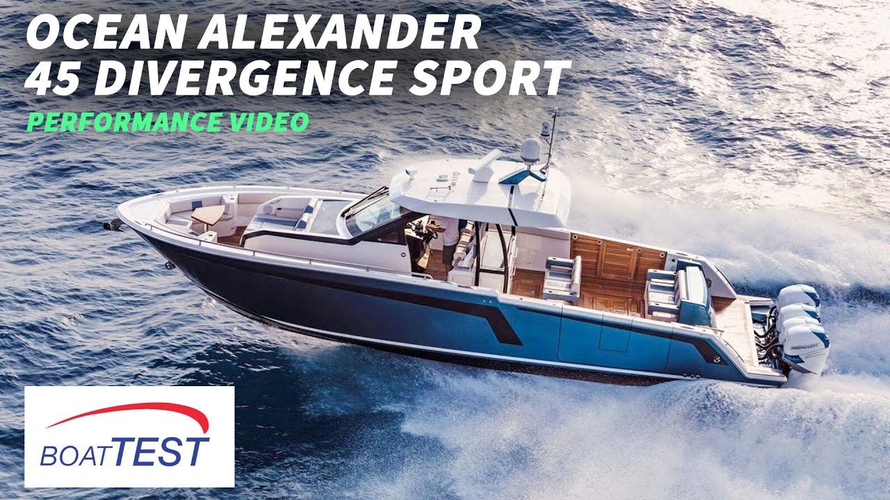 Ocean Alexander 45 Divergence Sport (2020-) Test Video - By BoatTEST.com