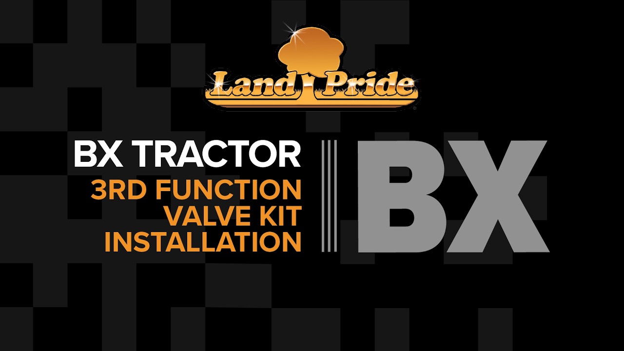 Установка комплекта клапана третьей функции Land Pride | Трактор Kubota BX80