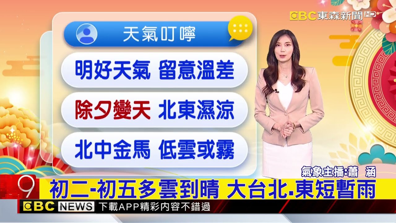 最新》把握小年夜好天氣 「除夕變天」北東濕涼@newsebc