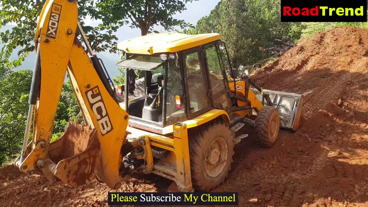JCB 3DX SUPER MACHING LEVELING MUD I  HILL LAND.