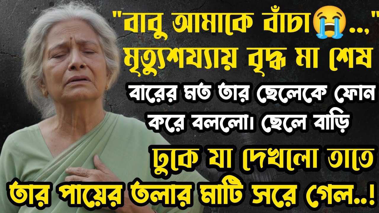 শেষবারের মতো বৃদ্ধা মা তার ছেলেকে ফোনে বলল 