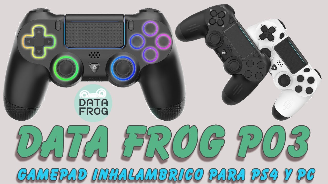 GamePad Data Frog P03 : Mando inhalambrico compatible PS4 y PC.