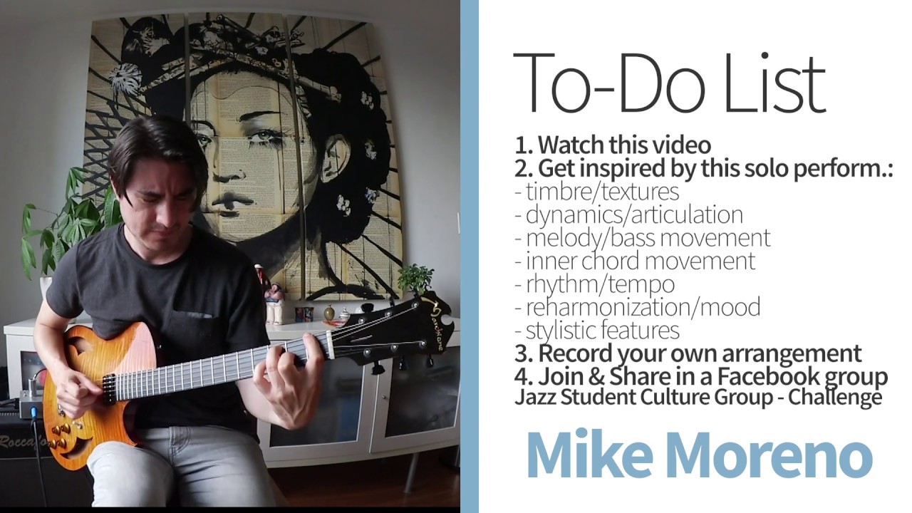 MIKE MORENO - Beautiful Love - Guitar challenge SEASON 1/Jazz Student Culture.com
