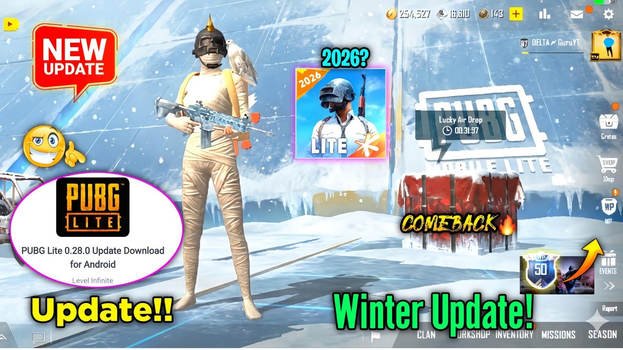 🥶Pubg Lite New 0.28.0 Winter🤯 Update? 2025 | Pubg Mobile Lite 0.28.0 Comeback😳 Update 2026 🔥