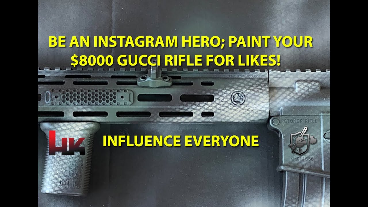 Как покрасить дорогую винтовку Gucci AR-15 от HK, Knights или LMT