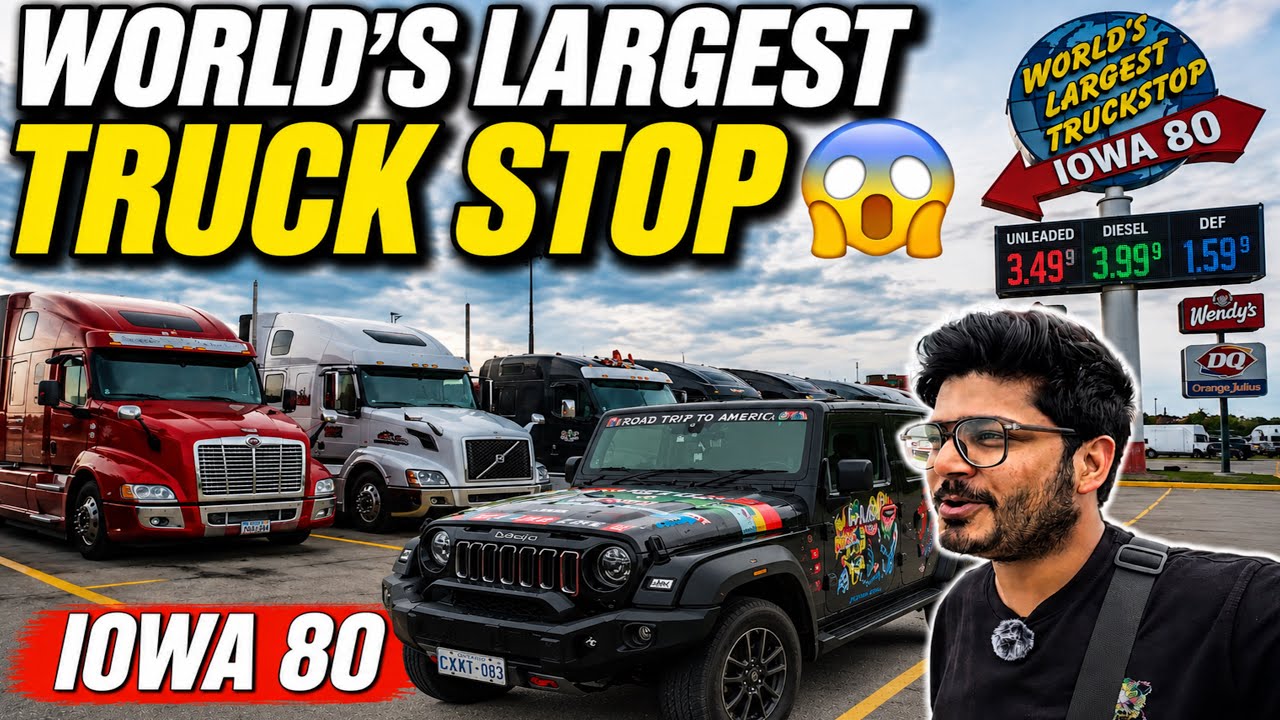 First Indian 🇮🇳 Car At World&rsquo;s Largest Truck Stop(IOWA 80)😍| Ep:87 | Road Trip To America 🇺🇸
