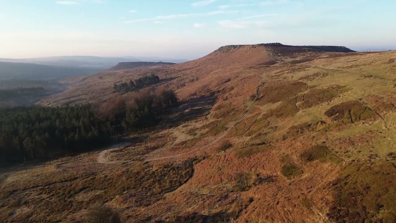 Stanage Edge wschód słońca marzec 2025r