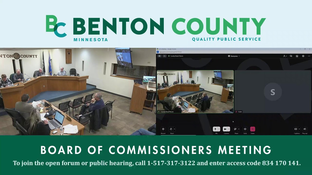 December 2, 2025 Benton County, Minnesota, Truth in Taxation Meeting 6:00 PM