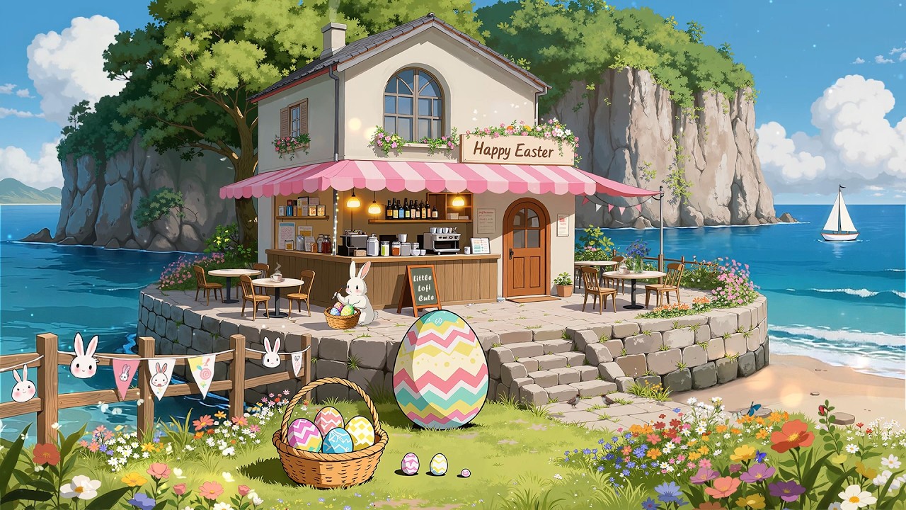 Cozy Easter Morning by the Coast 🐰 Lofi Music for Deep Relaxation 🌊 Lofi Beats to Unwind