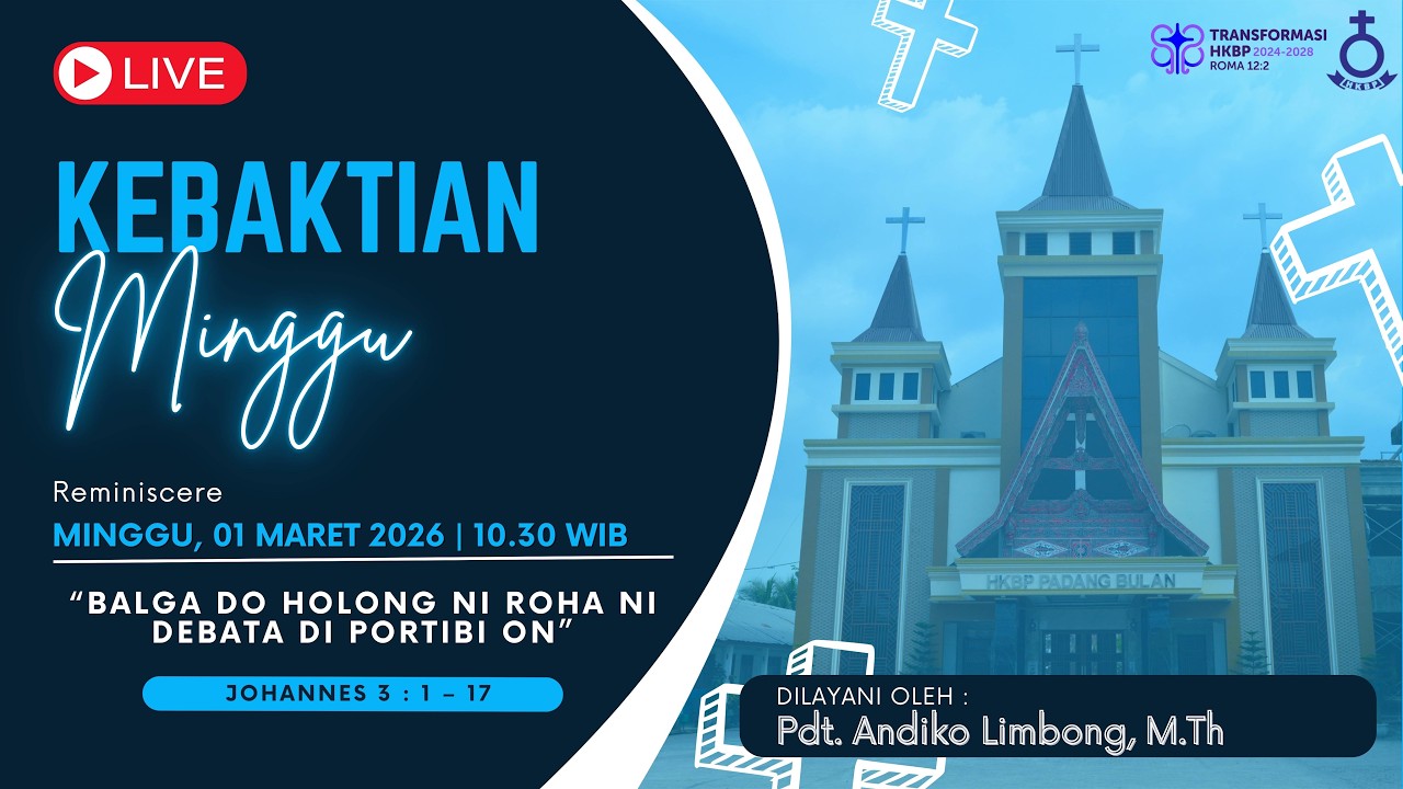 Ibadah Minggu Reminiscere HKBP P. Bulan Medan, Minggu, 01 Maret  2026 | Pukul 10.30 WIB