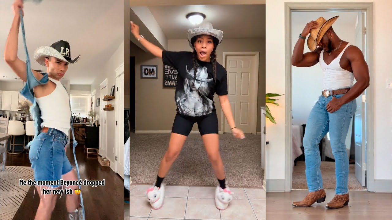 Beyonc&eacute; - TEXAS HOLD 'EM Dance Challenge TikTok Compilation 2024 #texasholdem #beyonce