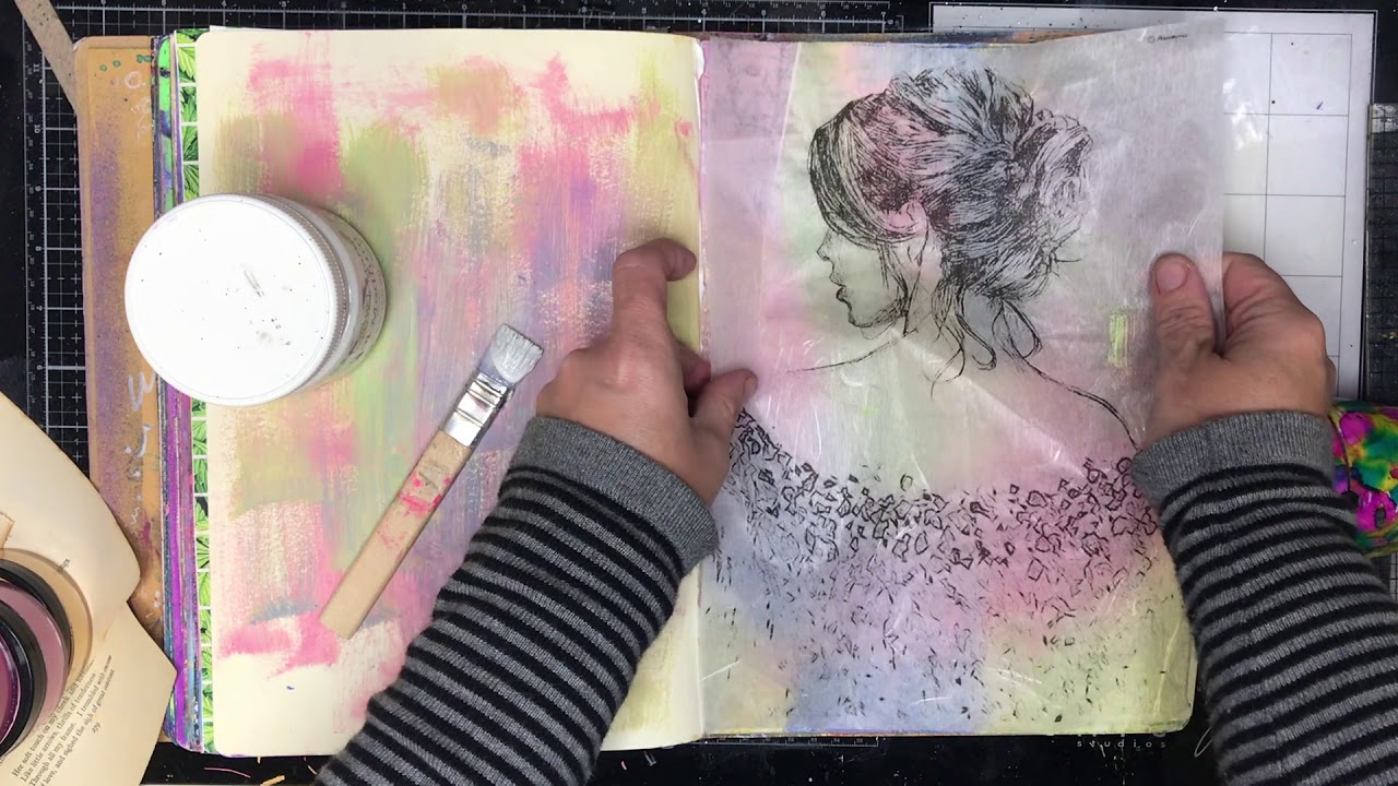 Art journal techniques: Using collage rice paper sheets in your journal