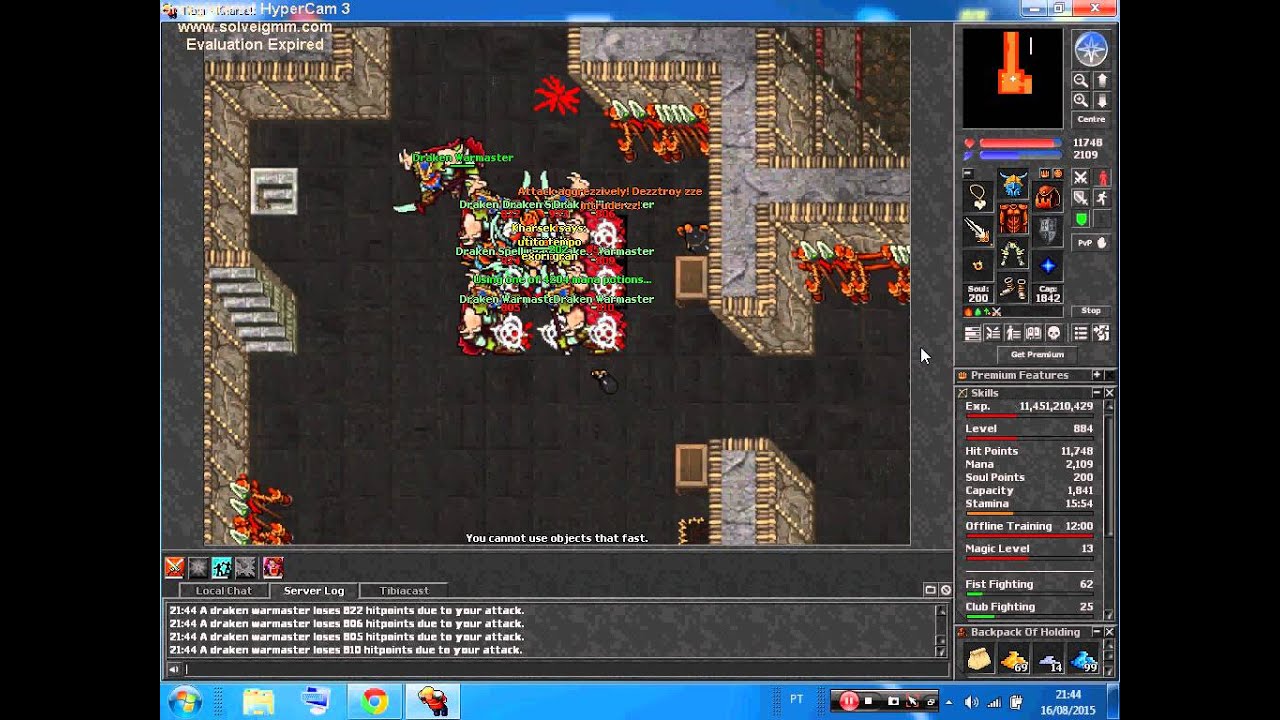 Kharsek Hunt Walls LvL 884 - Tibia