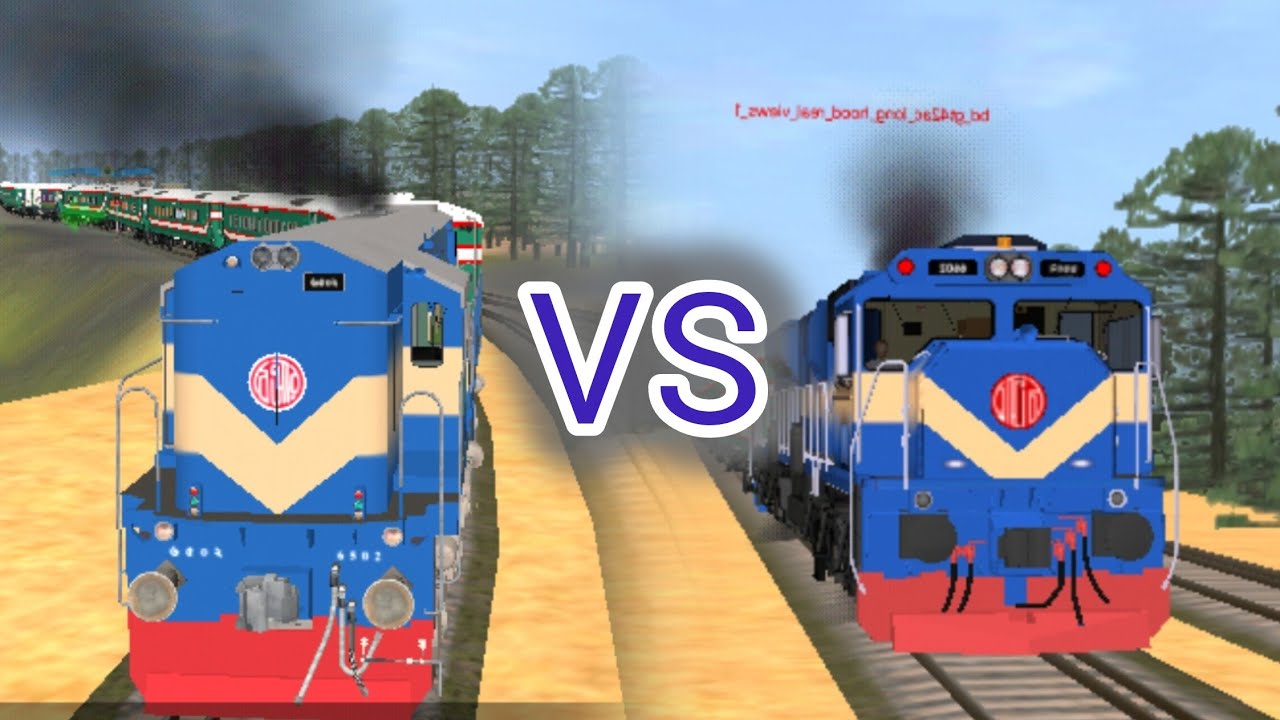 Race 6600 locomotive vs 6500 locomotive. TrainZ Simulator Bangladesh