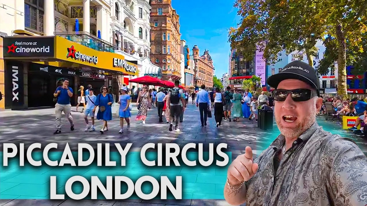 Piccadilly Circus London Walking Tour 4K
