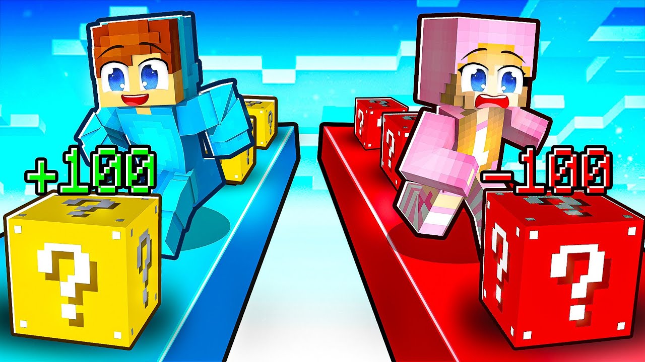 Prankar Min FANGIRL Med +100 Lucky Blocks i Ett LUCKY BLOCK RACE!