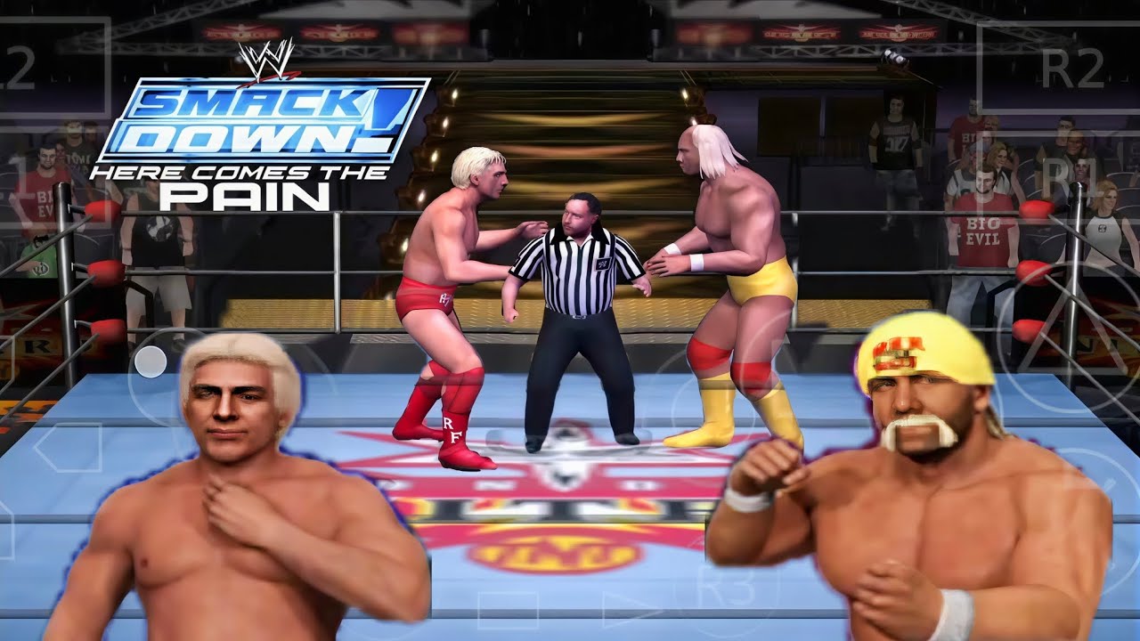 Ric flair vs hulk hogan / SmackDownpain hctp mod / aethersx2 mobile gameplay 