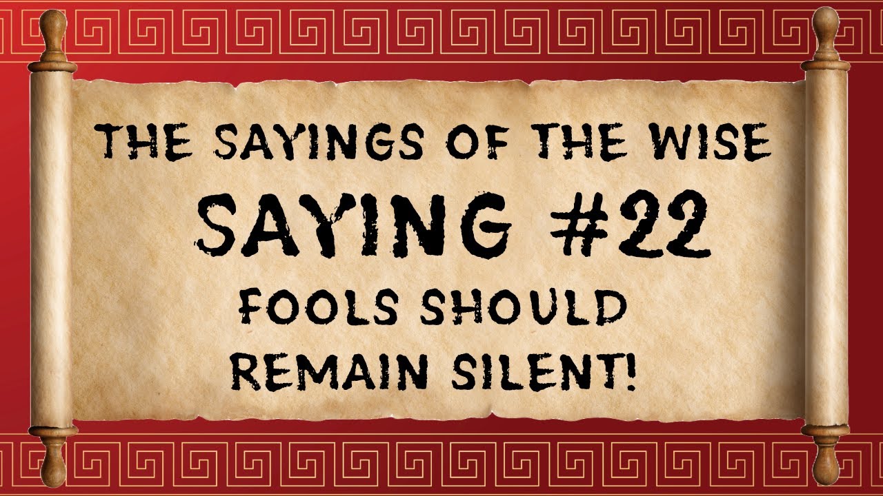Bible Discussions - Episode 76 - The Sayings of the Wise - Saying #22