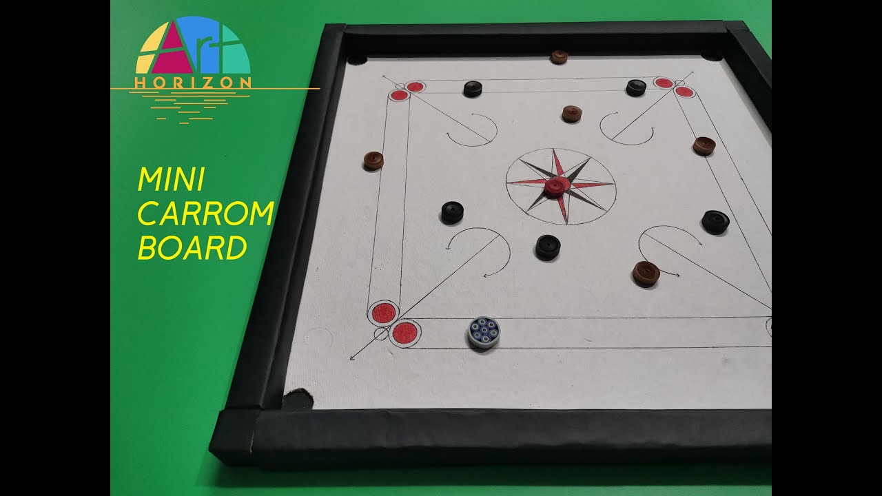 How to make a mini Carrom by Paper Quilling and Mount Board || Paper Art