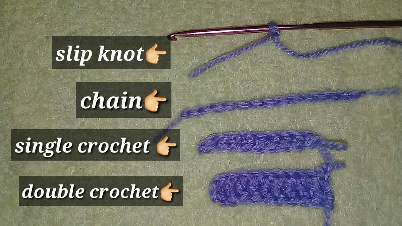 PAANO MAG GANTSILYO: BASIC STITCHES | SLIP KNOT, CHAIN,SINGLE CROCHET,DOUBLE CROCHET