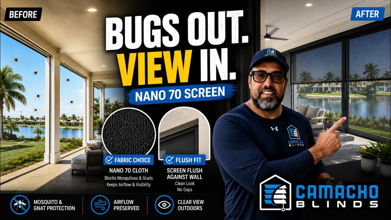 Motorized Patio Screen Install + Nano 70 Bug Protection | Clean Electrical Finish