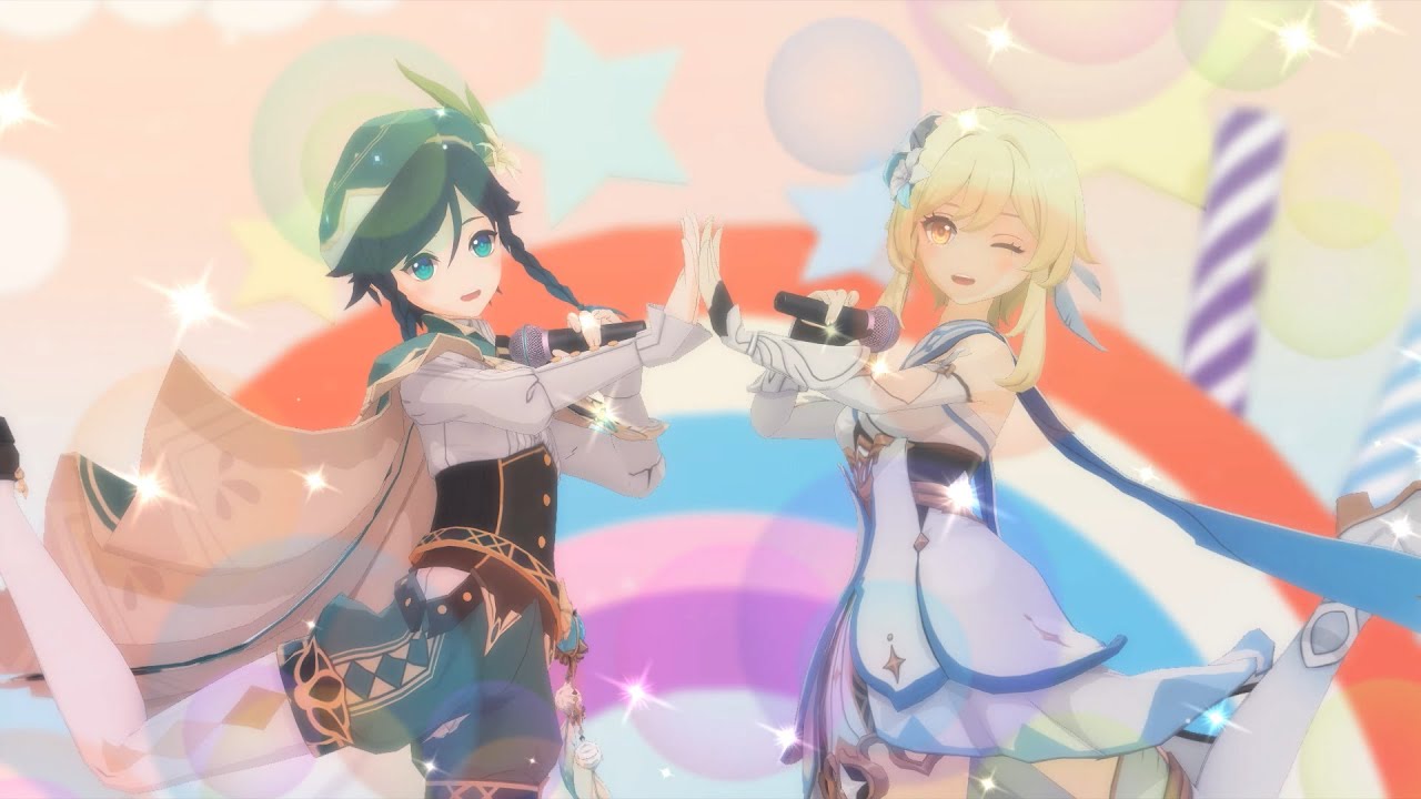 【原神MMD】Colorful x Melody【Venti & Lumine】