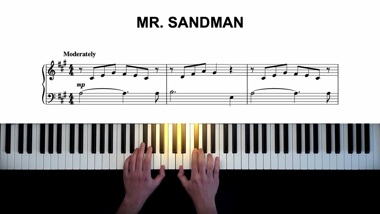 Mr. Sandman - The Chordettes | Jazz Piano Cover + Sheet Music