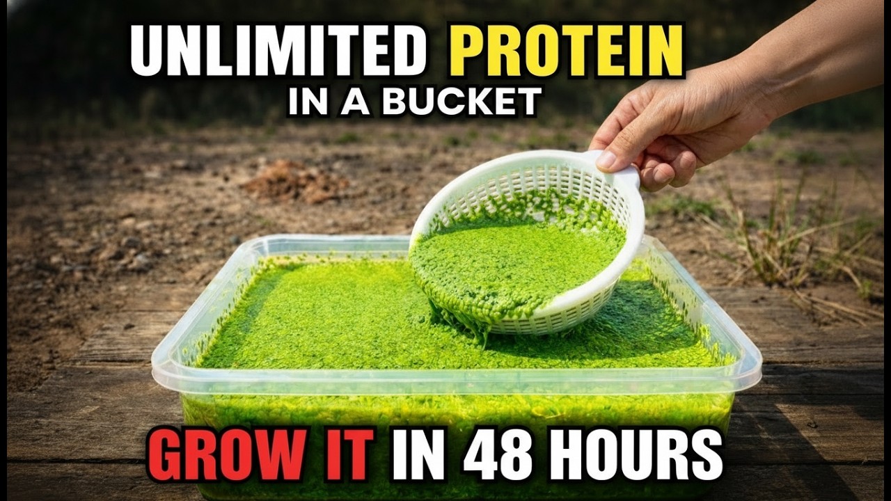 Grow Unlimited Protein In A Bucket. Doubles Every 48 Hours. The 5 Minute Setup