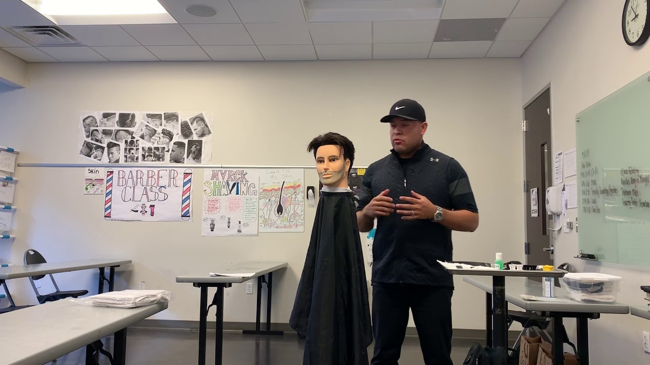 Shave behind the neck Ca. Barber state board