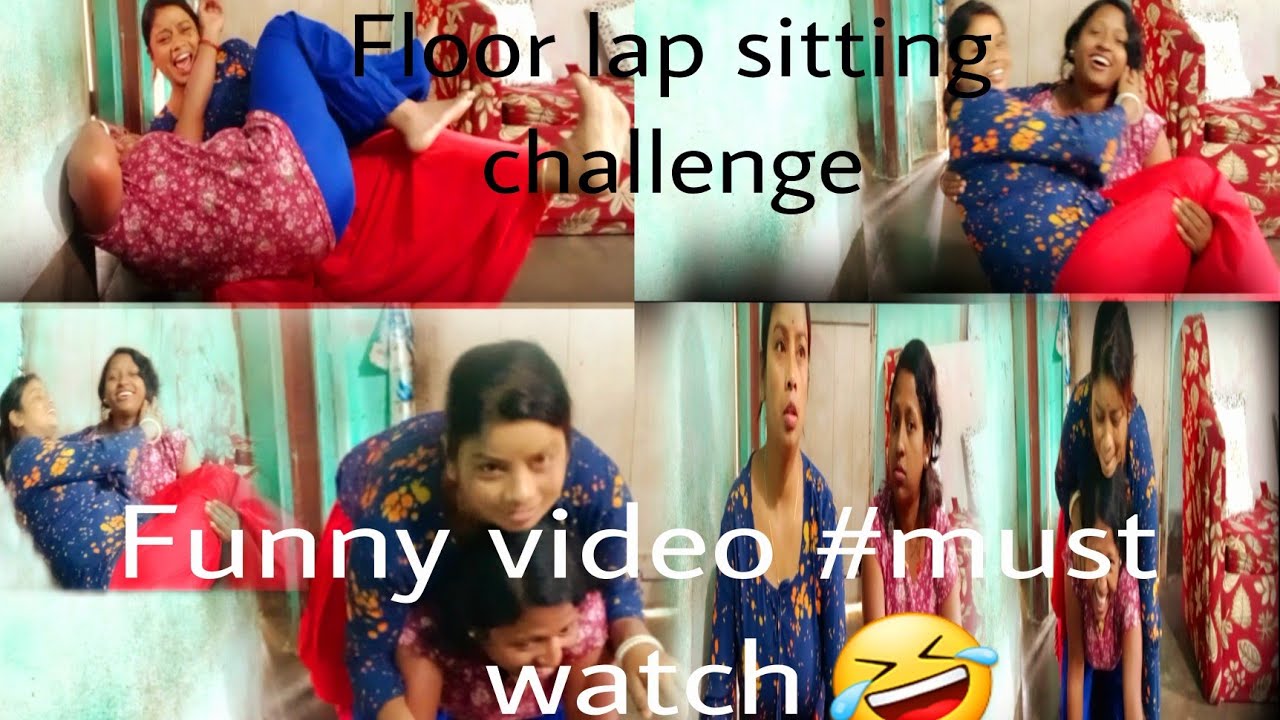 2nd part Floor lap sitting  and 🐎 horse riding 😂challenge with two friends# funny video🤣🤣must watch