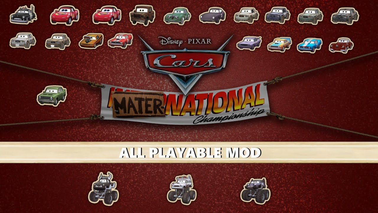 Cars Mater National Xbox 360 All Playable mod Full Showcase