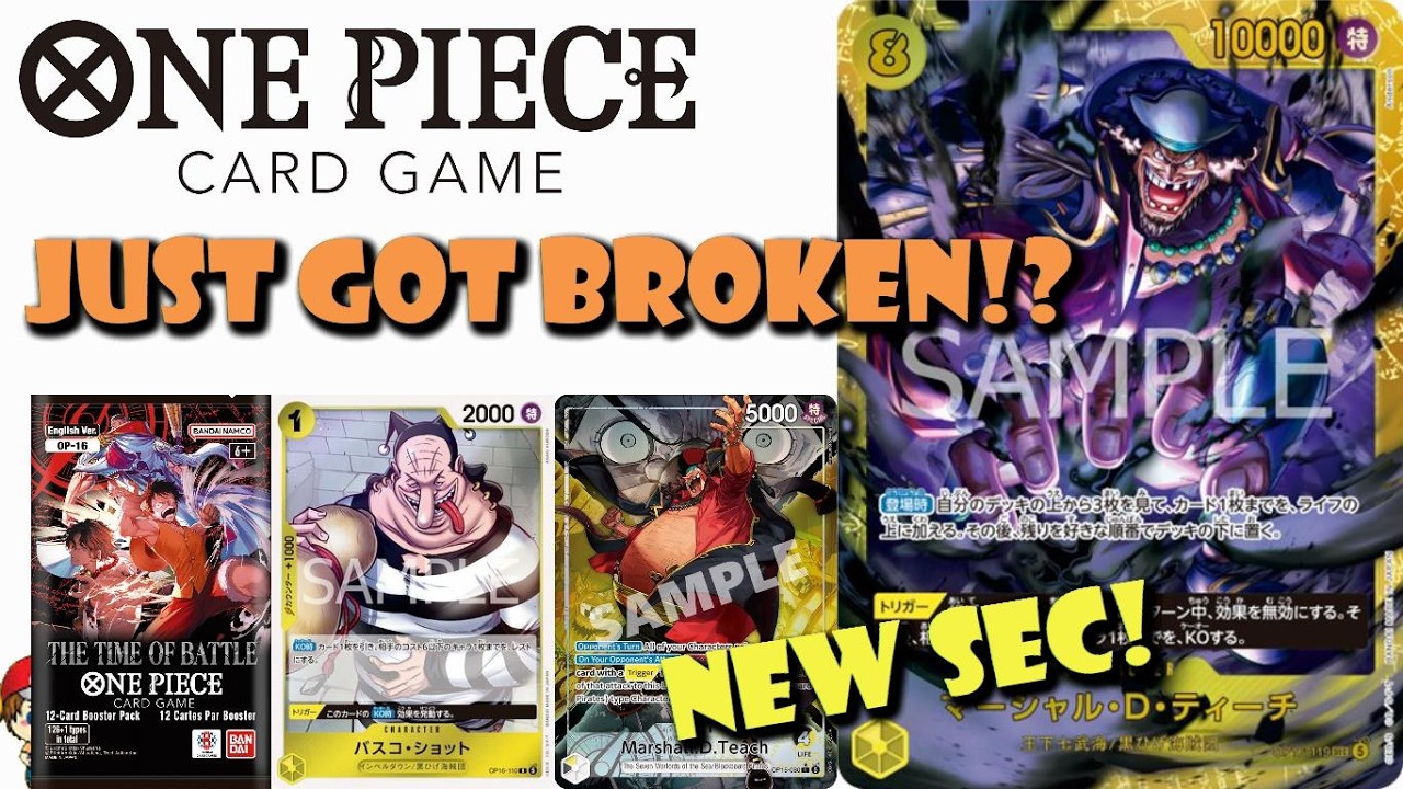 Blacbeard SEC выглядит невероятно хорошо! Лучший новый лидер из OP-16!? (Новости One Piece TCG)
