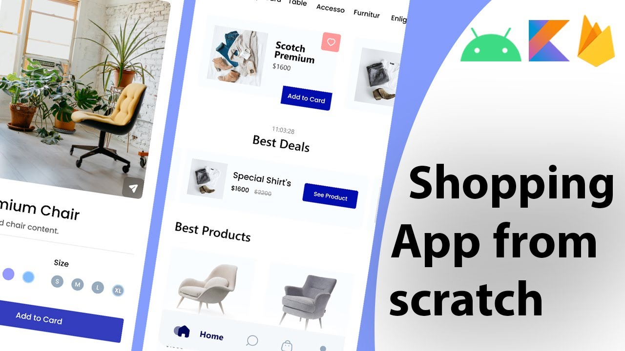 Build a modern android ecommerce app from scratch | Kotlin, Firebase, MVVM