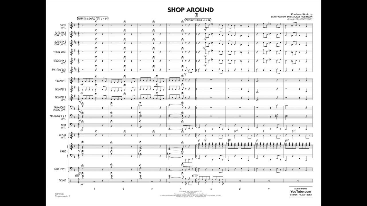 Shop Around arranged by Rick Stitzel