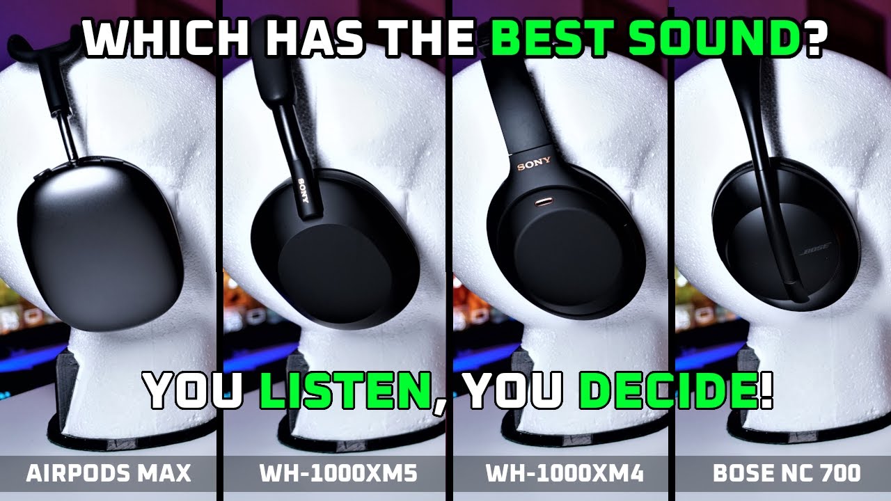 Тест бинаурального звука! 🔥 Sony WH-1000XM5 против AirPods Max против WH-1000XM4 против Bose NC 700