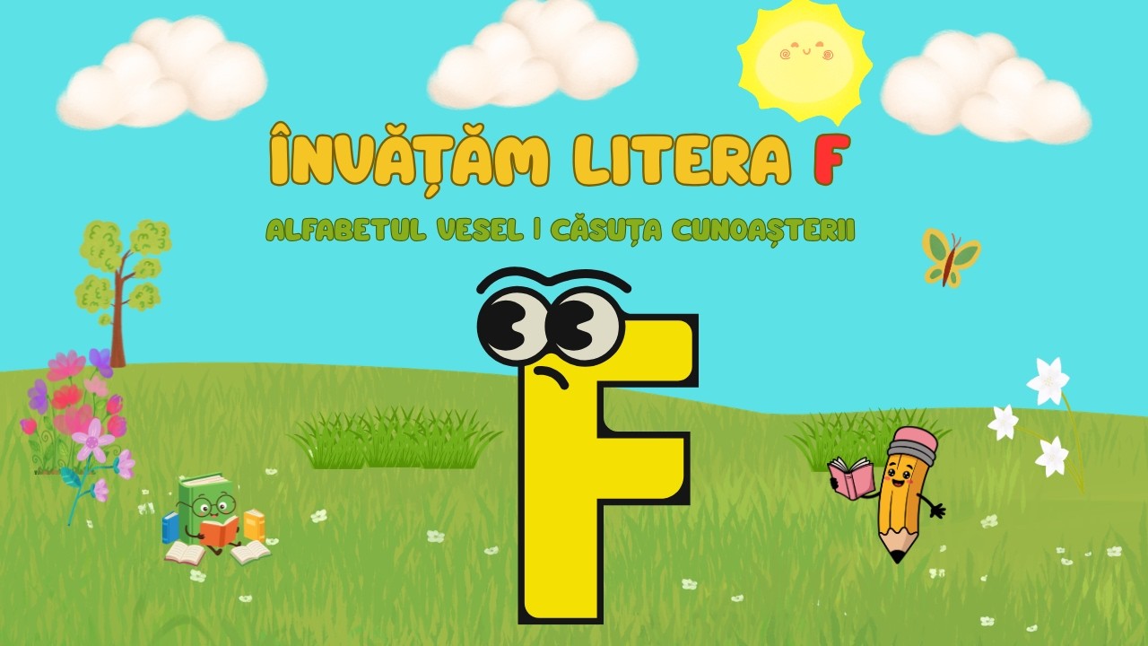 Invatam Litera F – Fluture, Floare si Frunza  | Alfabetul Vesel | Casuta Cunoasterii