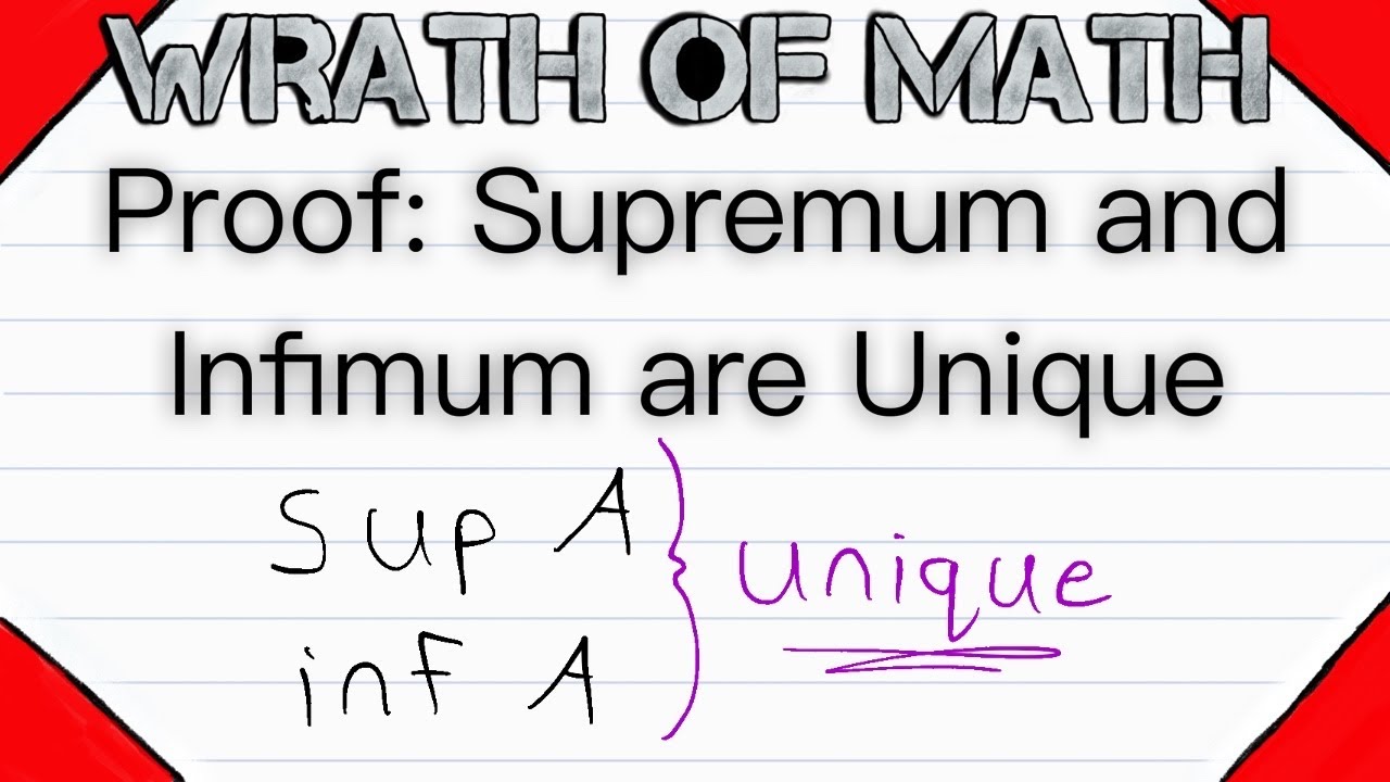 Proof: Supremum and Infimum are Unique | Real Analysis