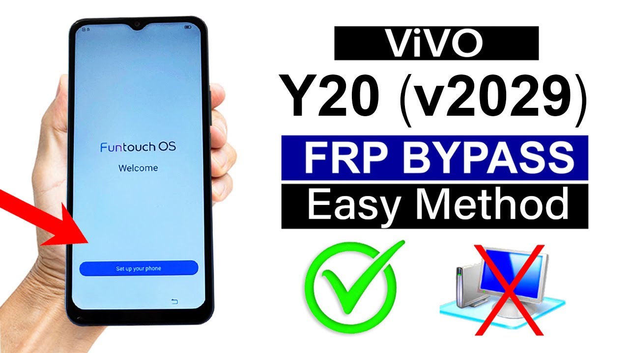 Vivo Y20 (v2029) Android 12 : Google Account Bypass | Without Computer (NEW METHOD)