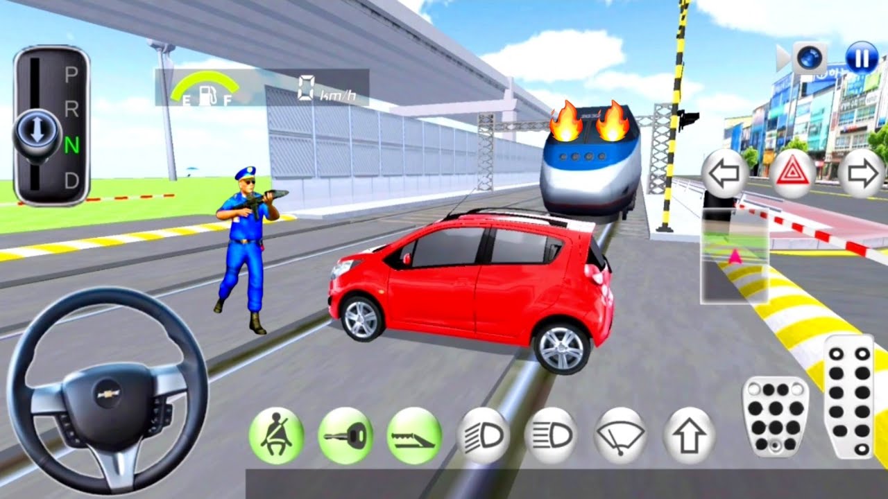 Bullet Train Crash Car 3D Driving Class #shorts #3ddrivingclass