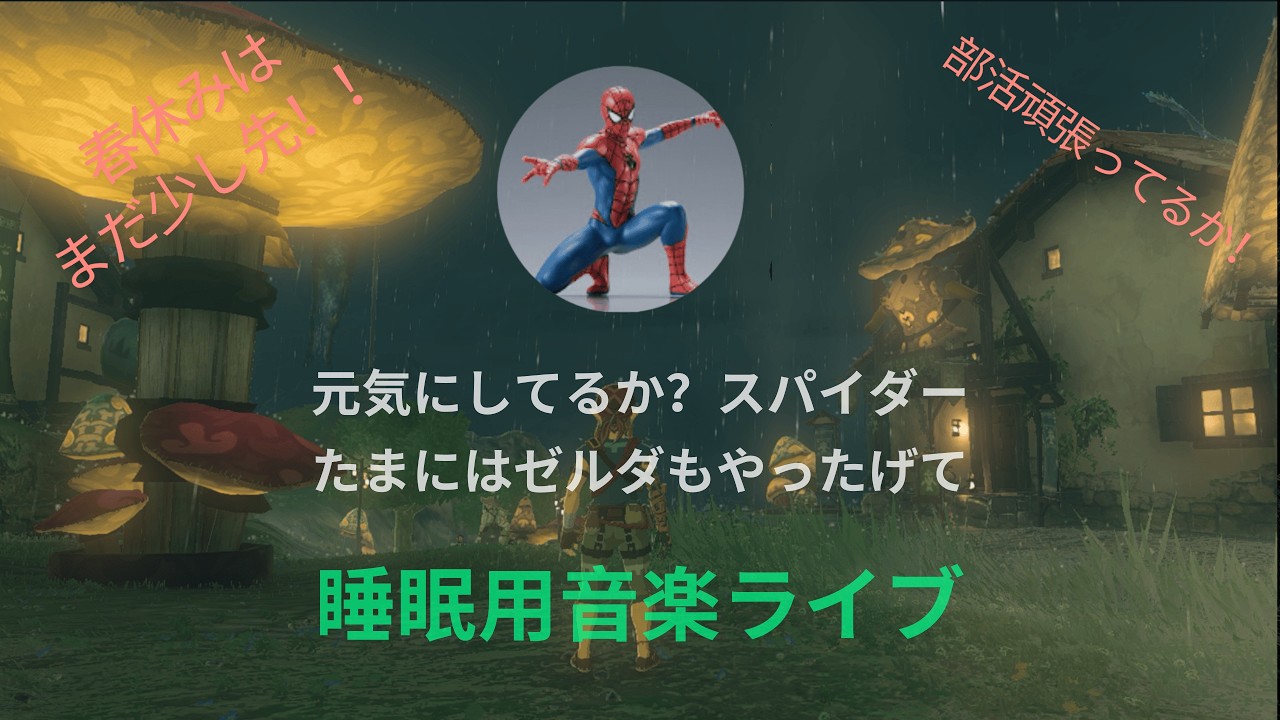 [Live Sleep Music] Zelda TOTK Hateno Village Song 睡眠用音楽ライブ ゼルダティアキンハテノ村