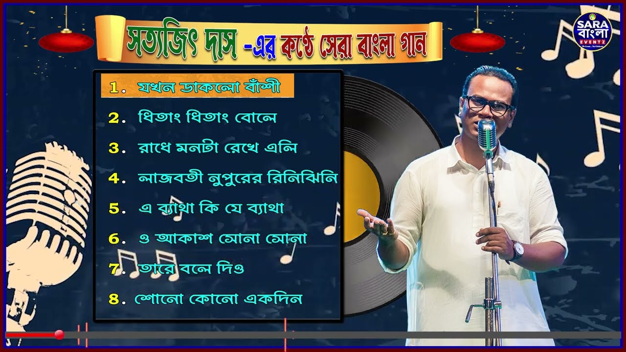 সত্যজিত দাস এর কণ্ঠে সেরা কালজয়ী গান || Satyajit Das Best Songs Playlist