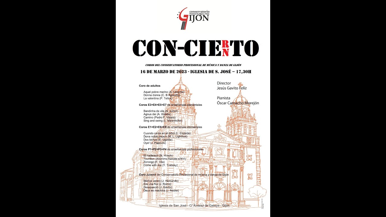 Concierto de los coros del Conservatorio Profesional de Música y Danza de Gijón