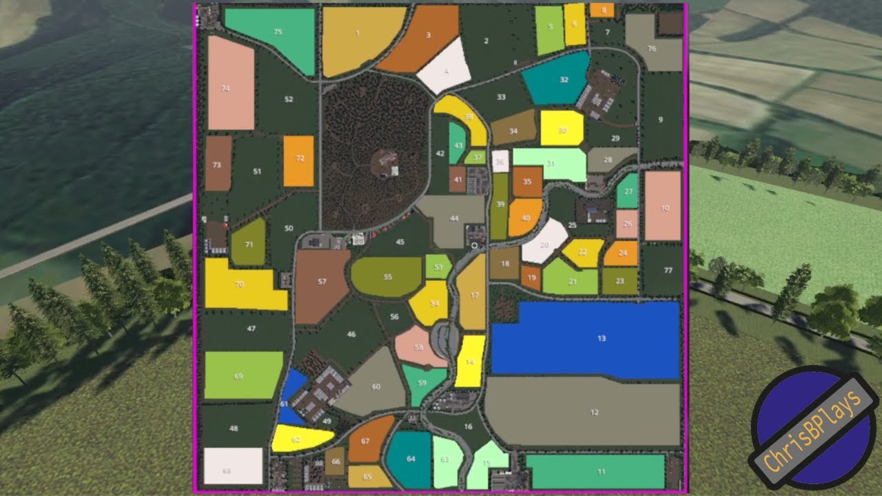 Map Tour |  Riverside Farm | Fly Over | Farming Simulator 19