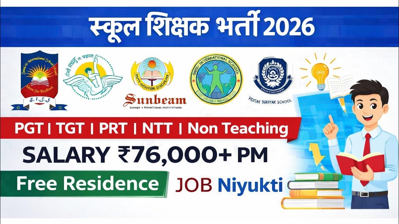 Top Schools Hiring Now 2026 | Latest Teaching & Non-Teaching Vacancies | Salary 7-22 LPA | Apply Now
